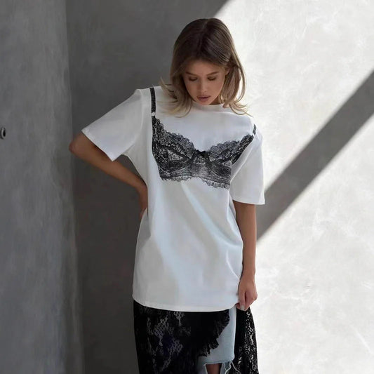 Women'S Pure Cotton Short-Sleeve T-Shirt Top